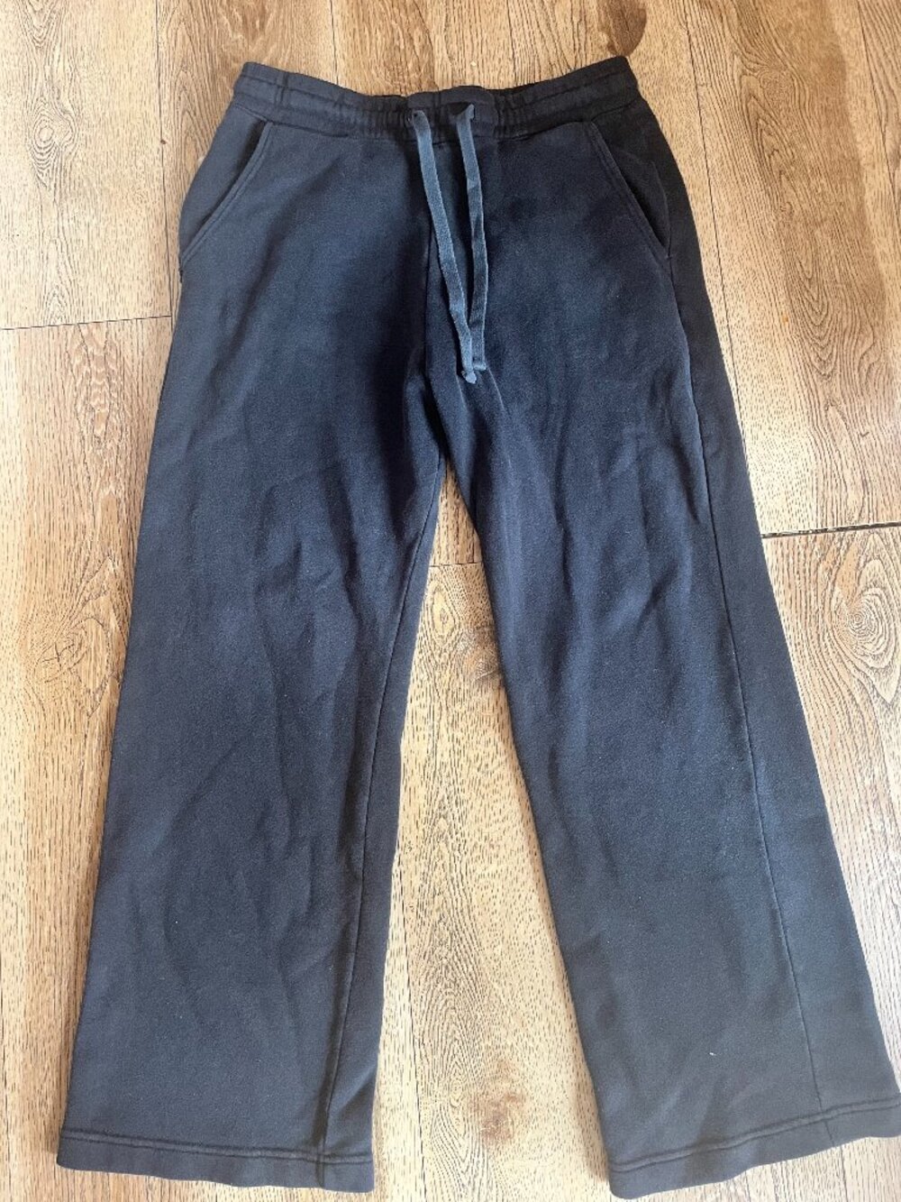 Y2K Hollister Joggers Men's Large fade black  Sweatpants  Baggy Grunge 3 pocket